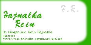 hajnalka rein business card